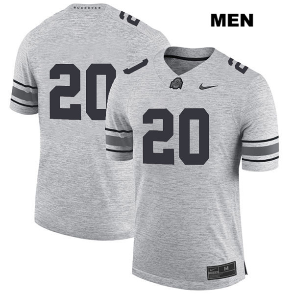Ohio State Buckeyes Men's Pete Werner #20 Gray Authentic Nike No Name College NCAA Stitched Football Jersey CQ19J24RV